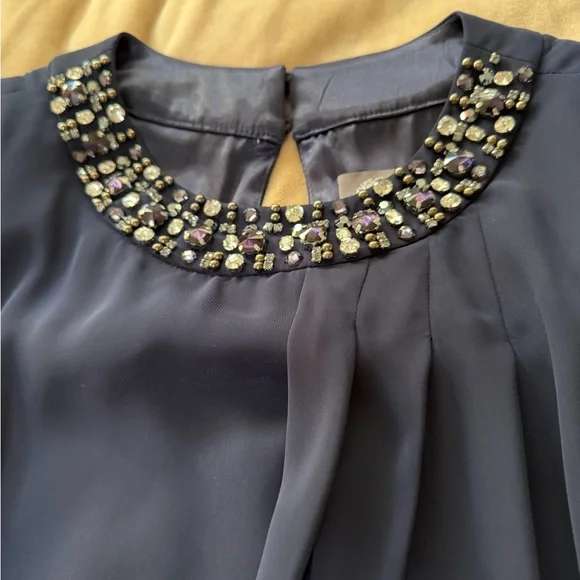 Vince Camuto Navy Dress with Embellished Details 10 NWT HOLIDAY - Picture 3 of 6